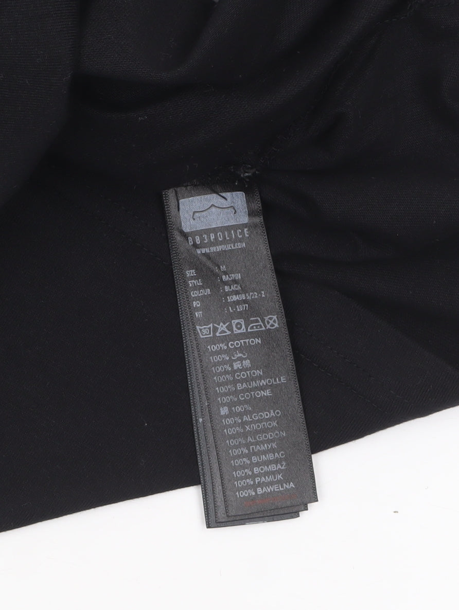 883 Police Mens Black Colourblock Crew Neck Cotton T-Shirt Size M