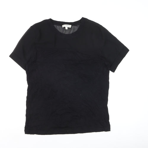 Warehouse Women’s Black Short Sleeve Basic Blouse UK 8
