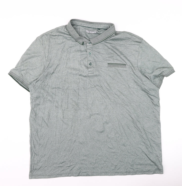 Tu Man Green 2XL Short Sleeve Cotton Polo Shirt