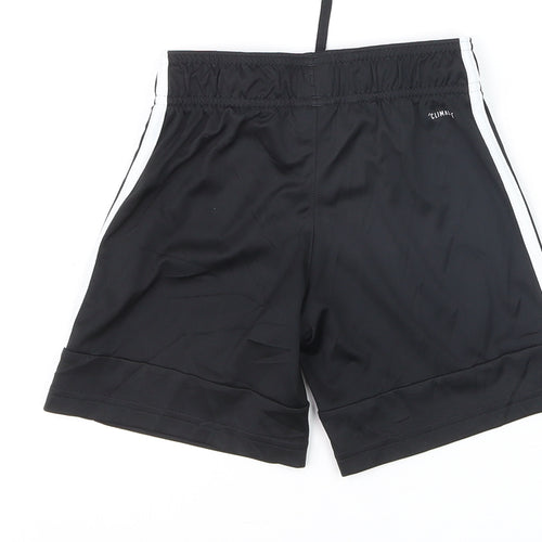 Adidas Boys Black 7-8 Years Athletic Sports Shorts