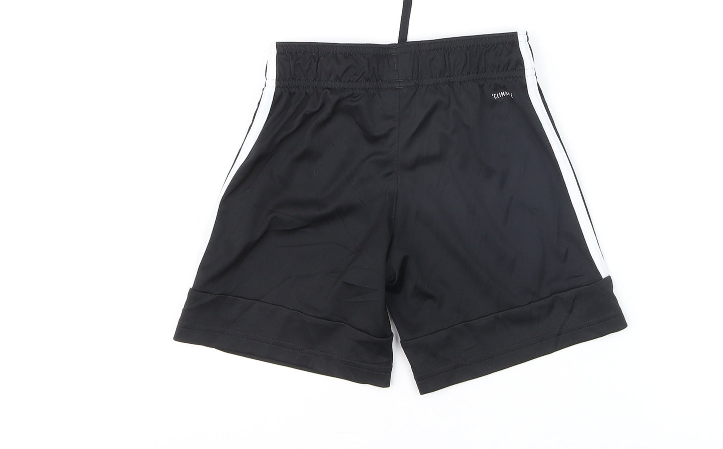 Adidas Boys Black 7-8 Years Athletic Sports Shorts