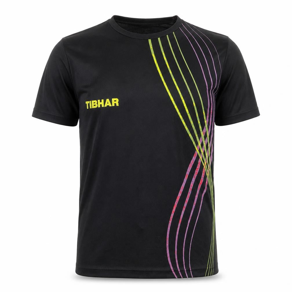 Tibhar Boys Black XS Sports T-Shirt Lightweight Moisture Wicking Top