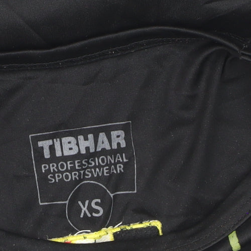 Tibhar Boys Black XS Sports T-Shirt Lightweight Moisture Wicking Top