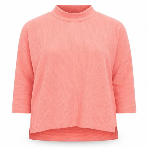 Nutmeg Womens Pink Mock Neck 3/4 Sleeve Pullover Jumper Size 14