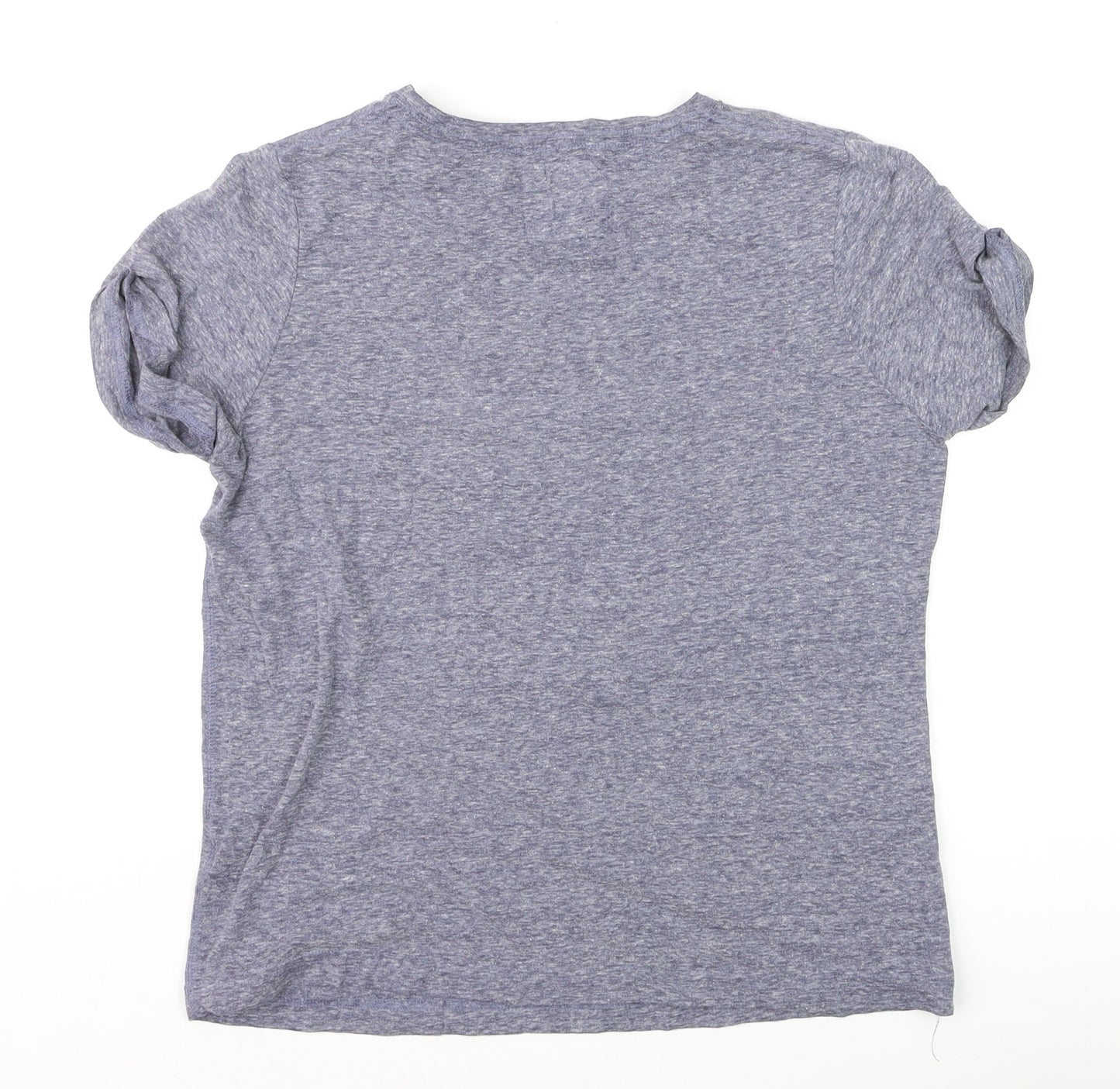 Jack Wills Womens Blue Basic Jersey T-Shirt UK 10 Short Sleeve