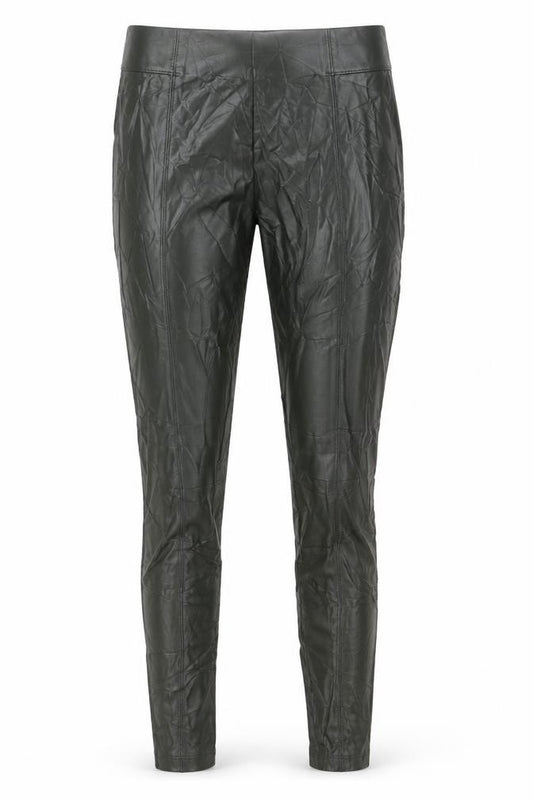 Marks and Spencer Women's Green Faux Leather Ankle Leggings Size 10 Long