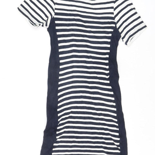 Topshop Women’s Navy Striped T-Shirt Dress Size 8