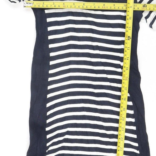 Topshop Women’s Navy Striped T-Shirt Dress Size 8
