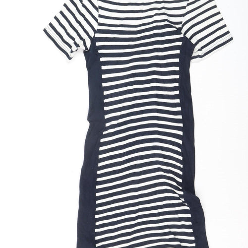 Topshop Women’s Navy Striped T-Shirt Dress Size 8