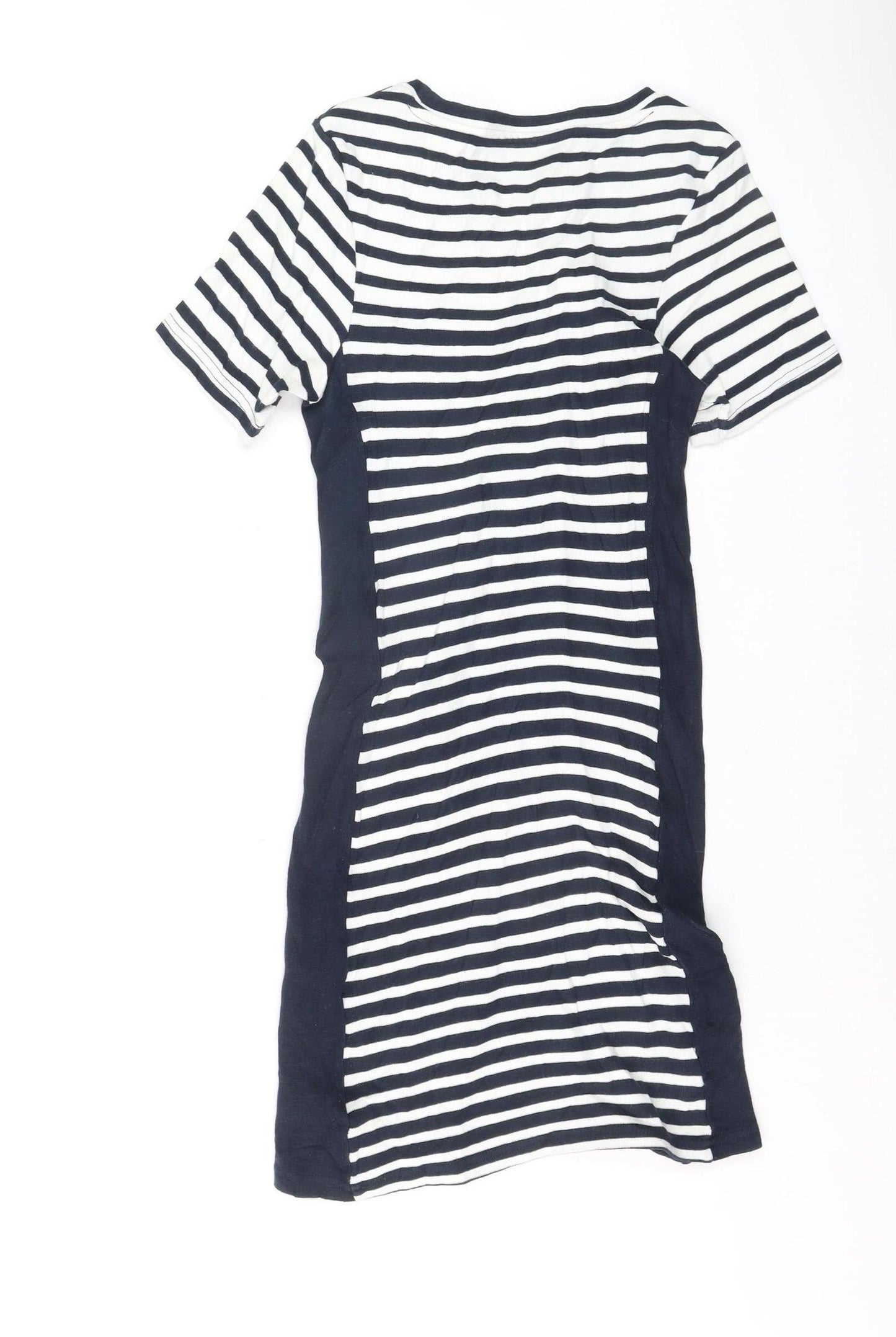 Topshop Women’s Navy Striped T-Shirt Dress Size 8