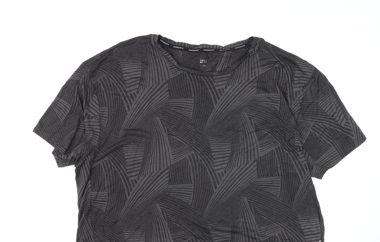 Marks and Spencer Goodmove Women’s Black Geometric Active T-Shirt Size 18