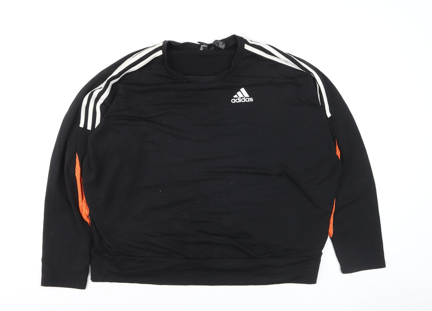 Adidas Women's Black Long Sleeve Pullover Sweatshirt Size 12