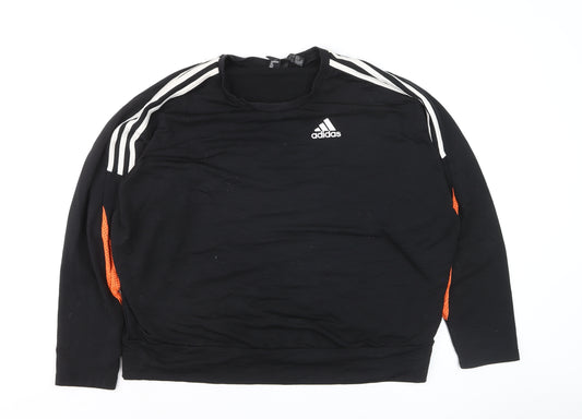 Adidas Women's Black Long Sleeve Pullover Sweatshirt Size 12