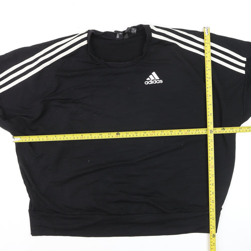 Adidas Women's Black Long Sleeve Pullover Sweatshirt Size 12