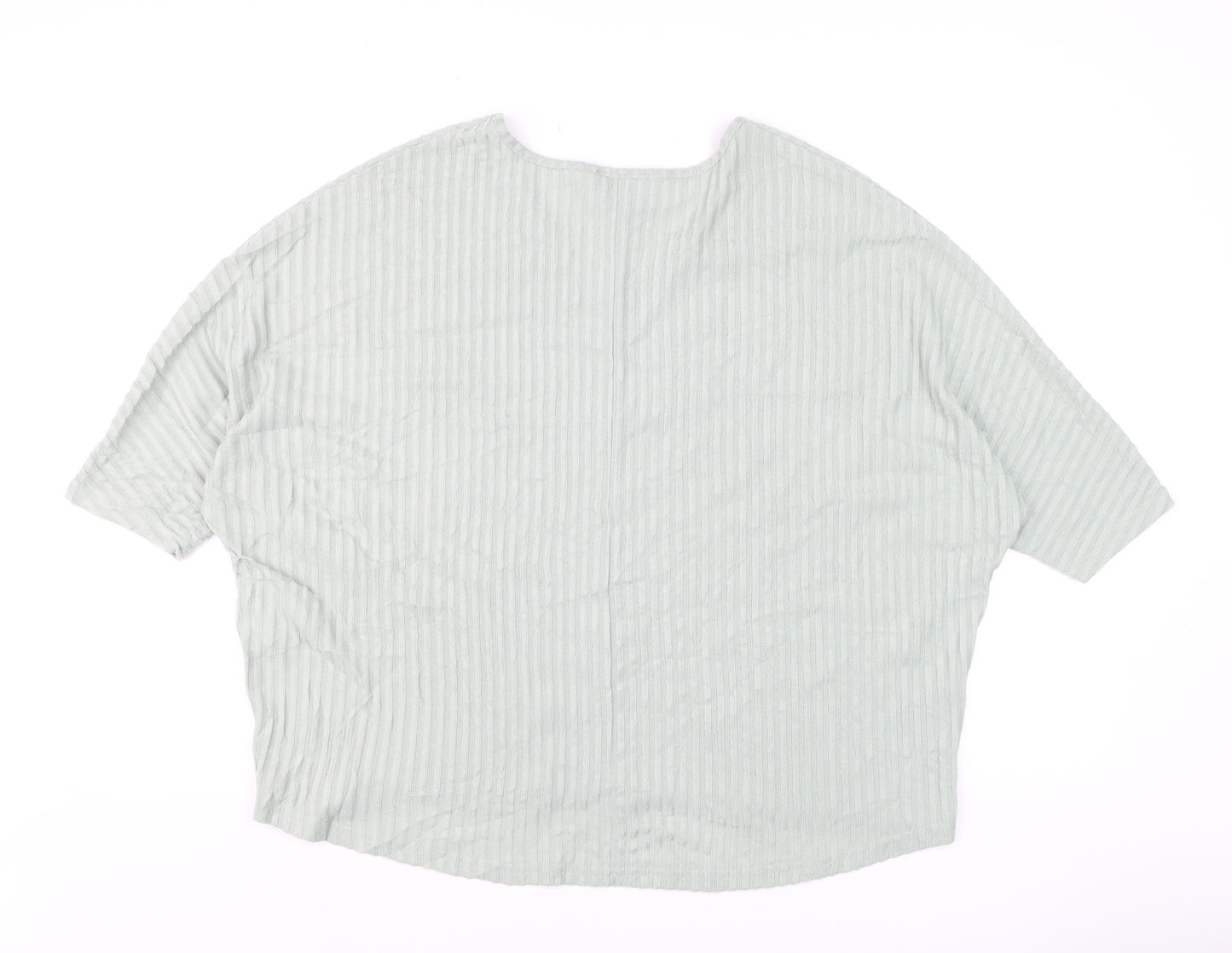 New Look Women’s Green V-Neck Relaxed Knit Jumper Size M