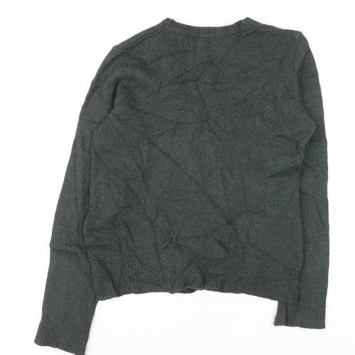 TRF Women’s Green Wool Blend Cable Knit Cardigan Size 8