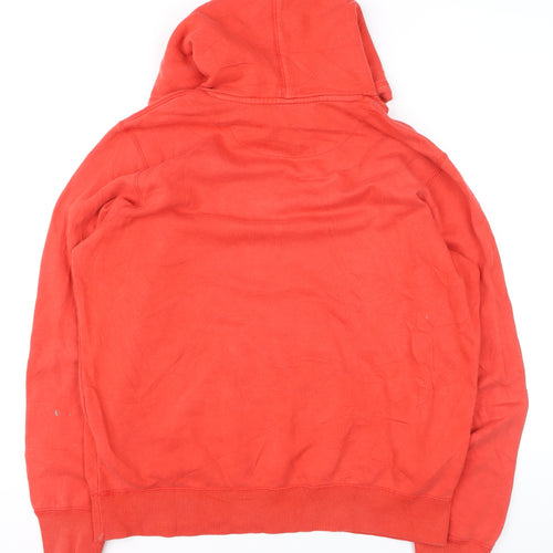 Nike Men's Red Large Pullover Hoodie Fleece Logo Sweatshirt
