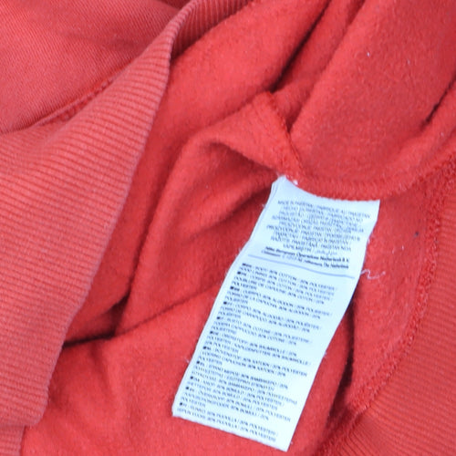 Nike Men's Red Large Pullover Hoodie Fleece Logo Sweatshirt