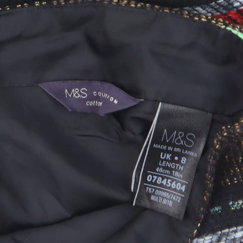 Marks and Spencer Women’s Multicoloured Knee Length Pencil Skirt Size 8