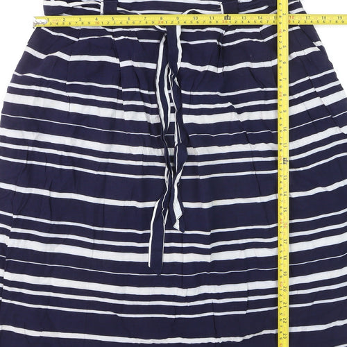 Gap Women’s Blue Striped A-Line Cotton Skirt Size 10