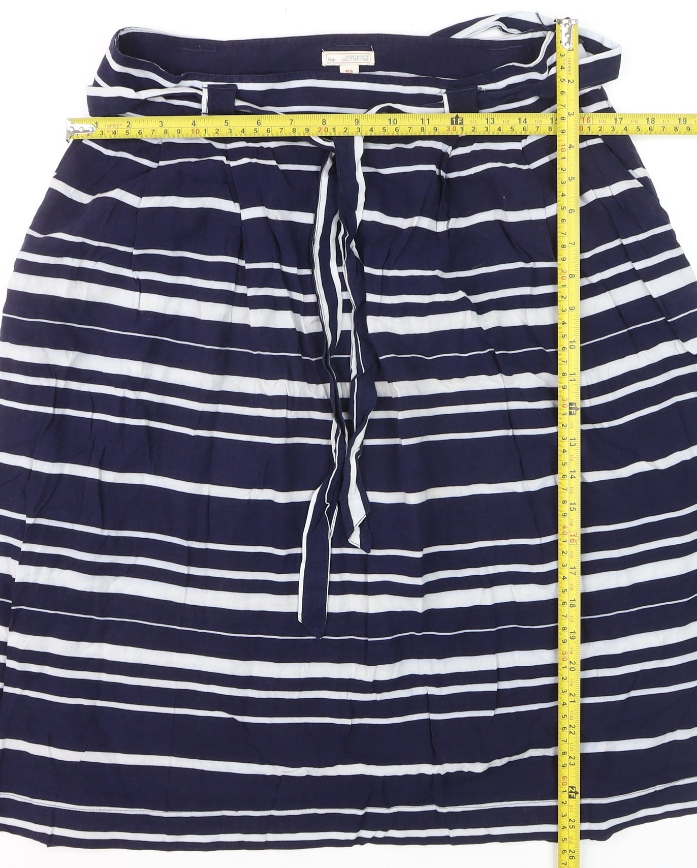 Gap Women’s Blue Striped A-Line Cotton Skirt Size 10