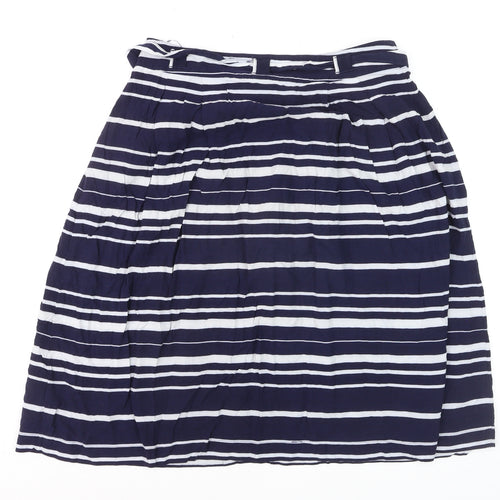 Gap Women’s Blue Striped A-Line Cotton Skirt Size 10