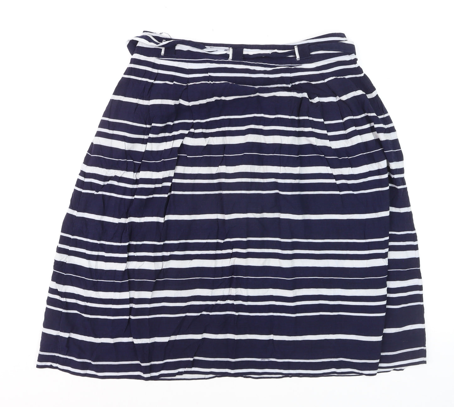 Gap Women’s Blue Striped A-Line Cotton Skirt Size 10