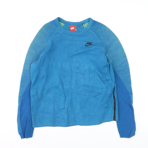 Nike Boys Blue Small Crew Neck Long Sleeve Pullover Sweatshirt