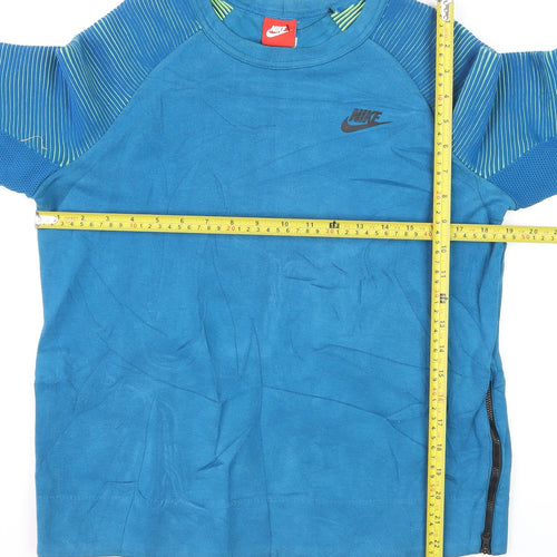 Nike Boys Blue Small Crew Neck Long Sleeve Pullover Sweatshirt