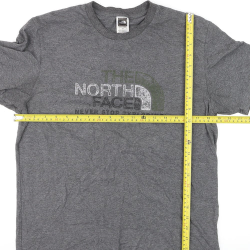 The North Face Men Grey Small Graphic Logo T-Shirt Short Sleeve