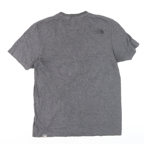 The North Face Men Grey Small Graphic Logo T-Shirt Short Sleeve