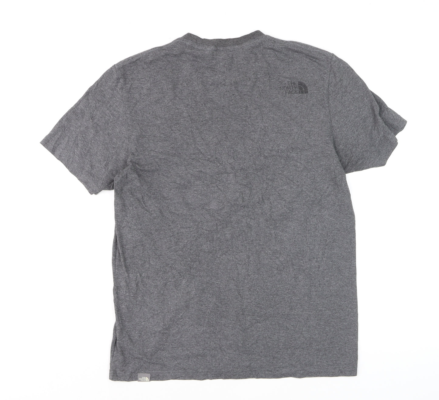 The North Face Men Grey Small Graphic Logo T-Shirt Short Sleeve
