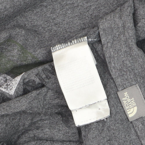 The North Face Men Grey Small Graphic Logo T-Shirt Short Sleeve