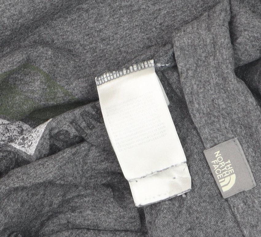 The North Face Men Grey Small Graphic Logo T-Shirt Short Sleeve