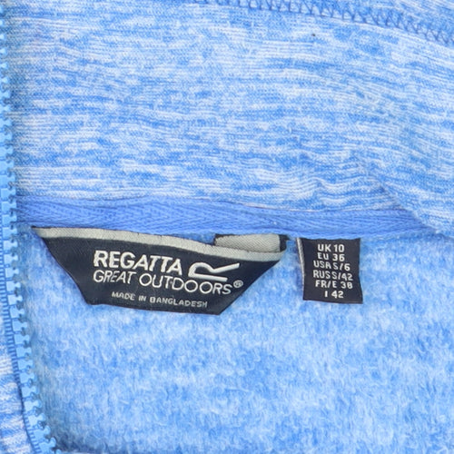Regatta Women Blue Full Zip Fleece Jacket Size 10 Lightweight Breathable