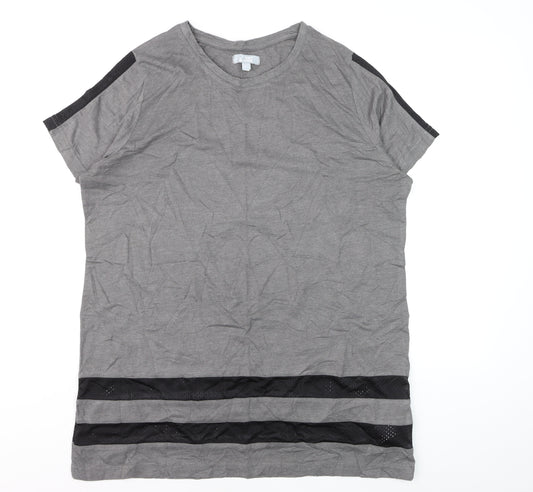 Capsule Leisure Women’s Grey T-Shirt Size 20 Mesh Trim Casual Top
