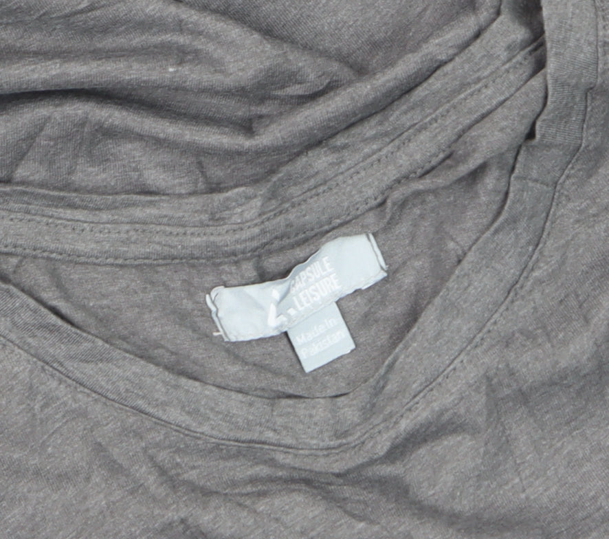 Capsule Leisure Women’s Grey T-Shirt Size 20 Mesh Trim Casual Top