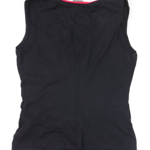 Nike Women's Black V-Neck Fitted Tank Top Size 10 Gym