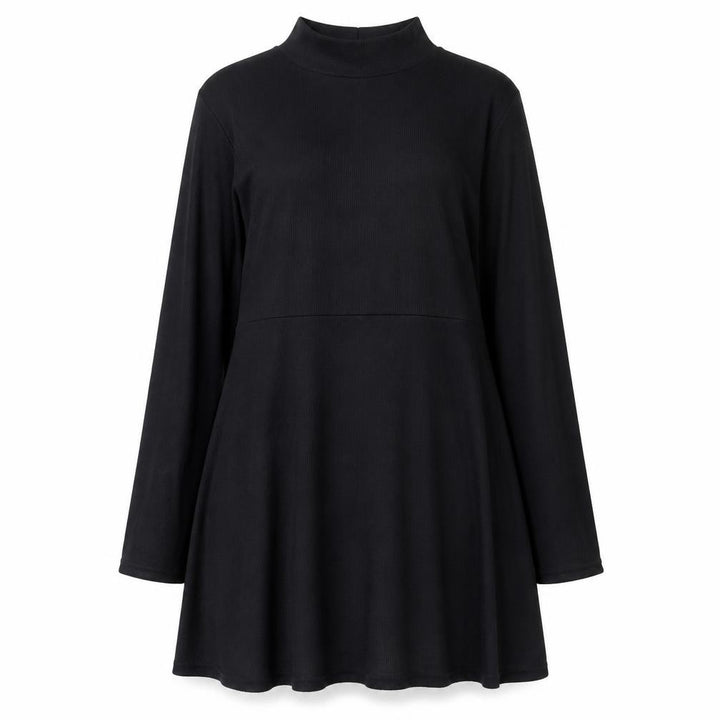 Boohoo Womens Black Size 8 Tunic Long Sleeve Mock Neck Jumper