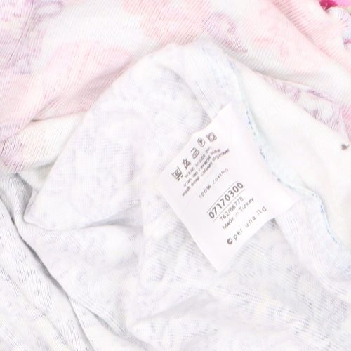 Marks and Spencer Per Una Women's Multicoloured Floral Cotton T-Shirt Size 16