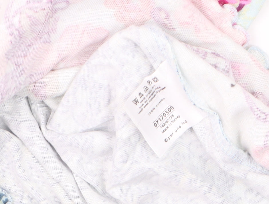 Marks and Spencer Per Una Women's Multicoloured Floral Cotton T-Shirt Size 16