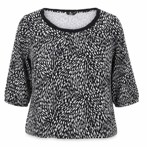 Marks and Spencer Women’s Black Geometric Jersey Blouse UK 20