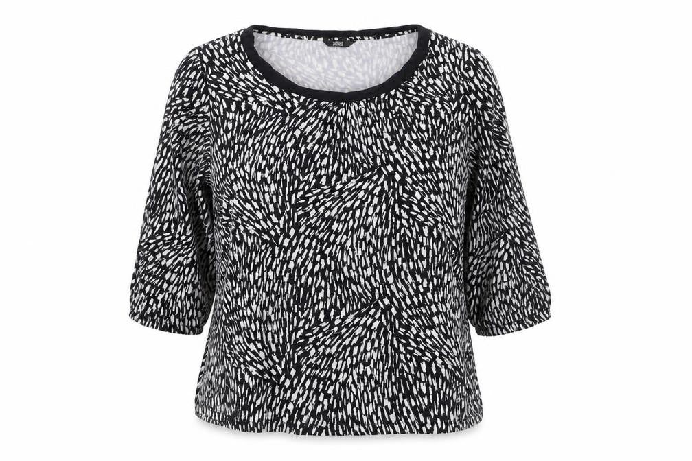 Marks and Spencer Women’s Black Geometric Jersey Blouse UK 20