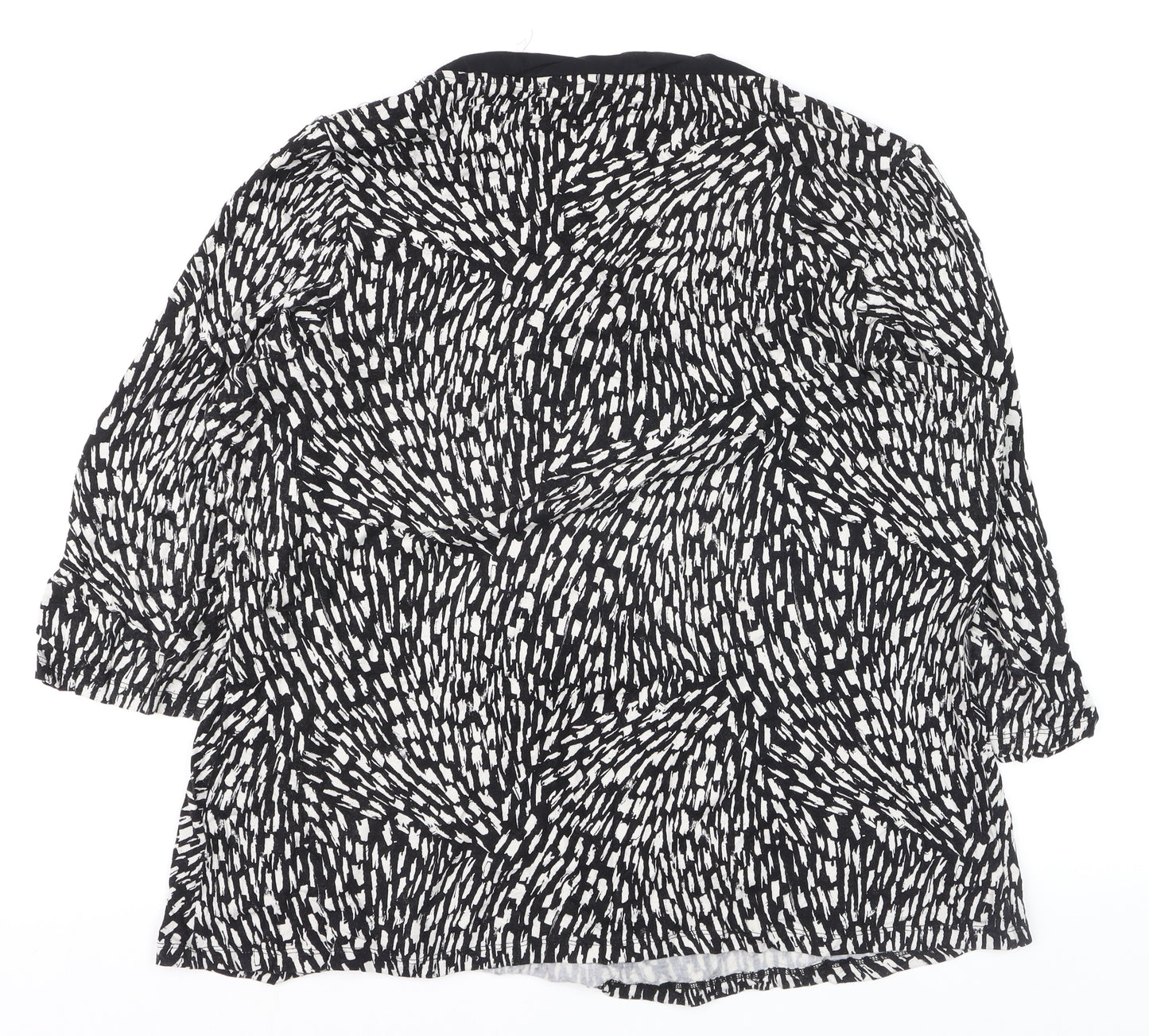 Marks and Spencer Women’s Black Geometric Jersey Blouse UK 20