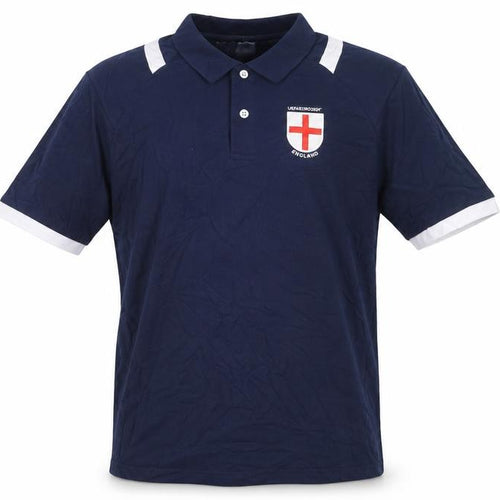 UEFA Euro 2024 England Navy Blue Men's XL Polo Shirt Football Cotton Blend