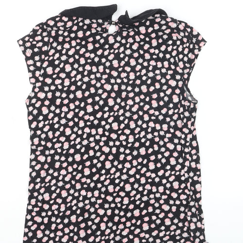 Dorothy Perkins Women's Black Floral Collared Blouse Size 12