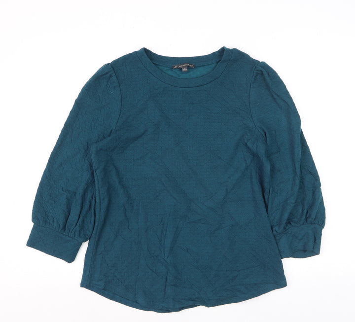 Adrianna Papell Women's Green 3/4 Sleeve Basic Blouse Size S