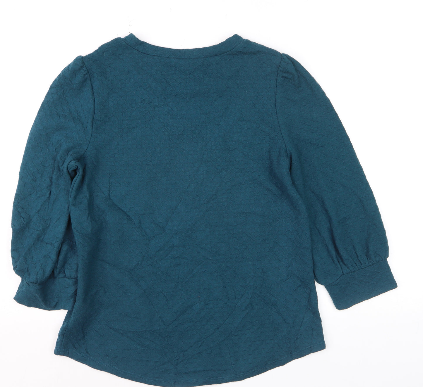 Adrianna Papell Women's Green 3/4 Sleeve Basic Blouse Size S