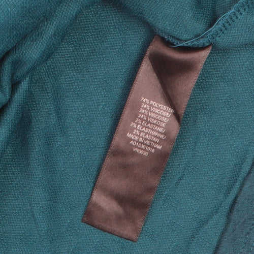 Adrianna Papell Women's Green 3/4 Sleeve Basic Blouse Size S