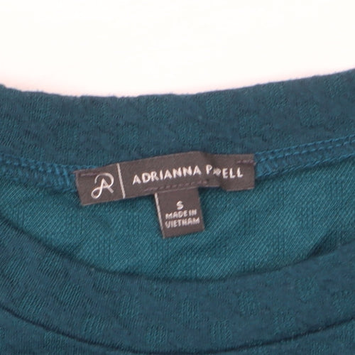 Adrianna Papell Women's Green 3/4 Sleeve Basic Blouse Size S